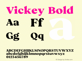 Vickey Bold Version 1.003;Fontself Maker 3.5.1 Font Sample