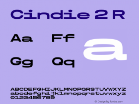 Cindie 2 R Version 1.000 | wf-rip DC20200325 Font Sample