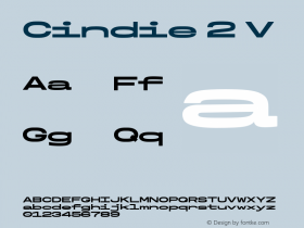 Cindie 2 V Version 1.000 | wf-rip DC20200325 Font Sample