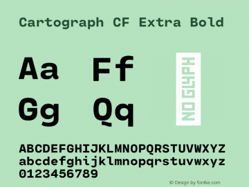 Cartograph CF Extra Bold Version 2.100图片样张