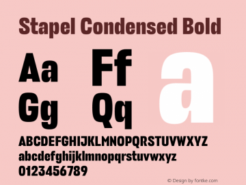 Stapel Condensed Bold Version 1.000 | wf-rip DC20200410 Font Sample