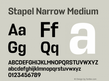 Stapel Narrow Medium Version 1.000 | wf-rip DC20200410 Font Sample