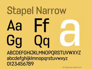 Stapel Narrow Version 1.000 | wf-rip DC20200410 Font Sample