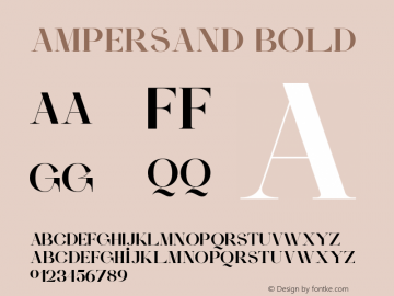 Ampersand Bold Version 1.000;hotconv 1.0.109;makeotfexe 2.5.65596 Font Sample