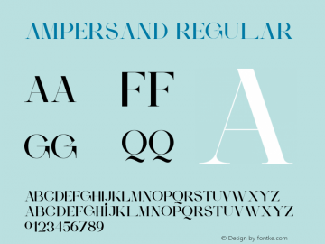 Ampersand Regular Version 1.000;hotconv 1.0.109;makeotfexe 2.5.65596 Font Sample