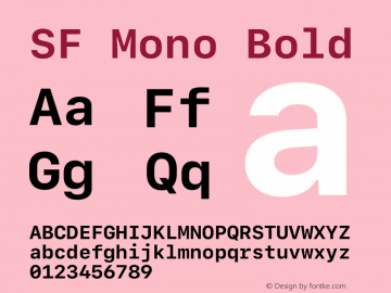 SFMono-Bold Version 15.0d5e1图片样张