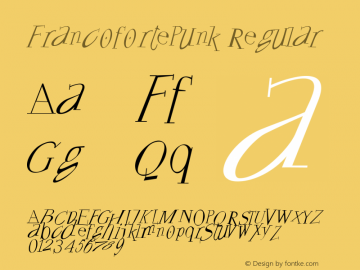 FrancofortePunk Regular 1.0 2003-03-28 Font Sample