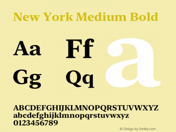 NewYorkMedium-Bold Version 15.0d4e34 Font Sample