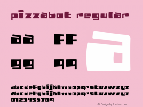 PizzaBot Regular 1 Font Sample
