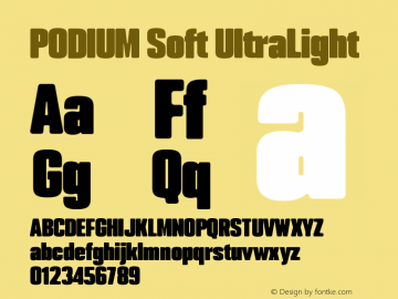 PODIUM Soft UltraLight Version 1.000 | wf-rip DC20200315 Font Sample