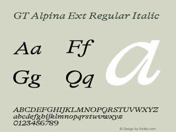 GT Alpina Ext Regular Italic Version 6.000图片样张