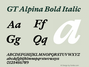 GT Alpina Bold Italic Version 6.000图片样张