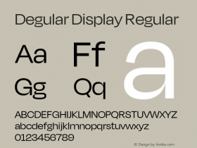 Degular Display Version 1.000;PS 1.000;hotconv 16.6.54;makeotf.lib2.5.65590 Font Sample