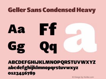 Geller Sans Condensed Heavy Version 1.000 | w-rip DC20200315图片样张