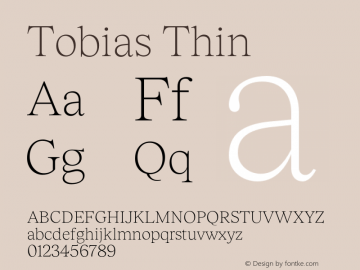 Tobias Thin Version 1.004;hotconv 1.0.109;makeotfexe 2.5.65596图片样张
