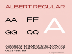Albert Regular Version 1.005 Font Sample