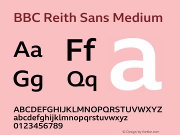 BBC Reith Sans Medium Version 2.302 Font Sample