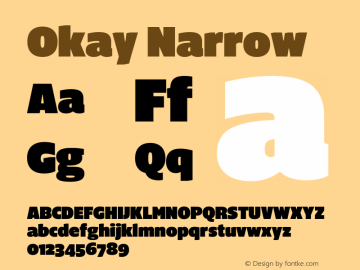 Okay Type - for webfont use only Version 1.0: Okay Font Maker v7p6190819 Font Sample