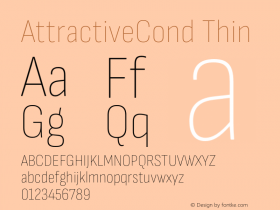 AttractiveCond Thin Version 3.001;PS 003.001;hotconv 1.0.88;makeotf.lib2.5.64775 Font Sample