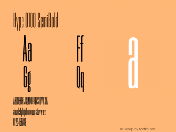 Hype 0100 SemiBold Version 1.000;hotconv 1.0.109;makeotfexe 2.5.65596 Font Sample