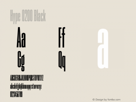 Hype 0200 Black Version 1.000;hotconv 1.0.109;makeotfexe 2.5.65596图片样张