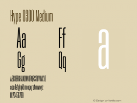 Hype 0300 Medium Version 1.000;hotconv 1.0.109;makeotfexe 2.5.65596图片样张