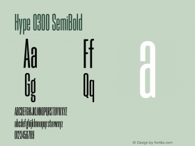 Hype 0300 SemiBold Version 1.000;hotconv 1.0.109;makeotfexe 2.5.65596图片样张