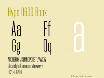 Hype 0600 Book Version 1.000;hotconv 1.0.109;makeotfexe 2.5.65596 Font Sample