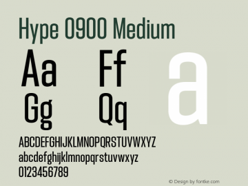 Hype 0900 Medium Version 1.000;hotconv 1.0.109;makeotfexe 2.5.65596 Font Sample
