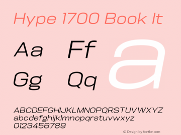 Hype 1700 Book It Version 1.000;hotconv 1.0.109;makeotfexe 2.5.65596 Font Sample