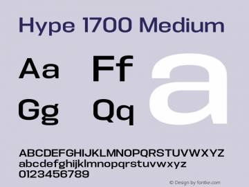Hype 1700 Medium Version 1.000;hotconv 1.0.109;makeotfexe 2.5.65596 Font Sample