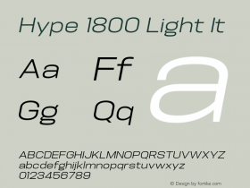 Hype 1800 Light It Version 1.000;hotconv 1.0.109;makeotfexe 2.5.65596图片样张