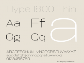 Hype 1800 Thin Version 1.000;hotconv 1.0.109;makeotfexe 2.5.65596图片样张