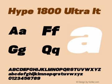 Hype 1800 Ultra It Version 1.000;hotconv 1.0.109;makeotfexe 2.5.65596图片样张