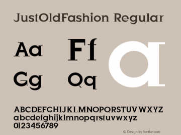 JustOldFashion Regular 1.0 2003-04-03图片样张