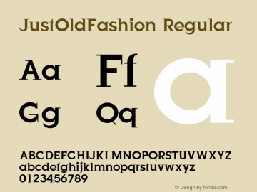 JustOldFashion Regular 1.0 2003-04-03图片样张