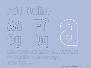 PDU-Outline Version 1.001; ttfautohint (v1.5)图片样张