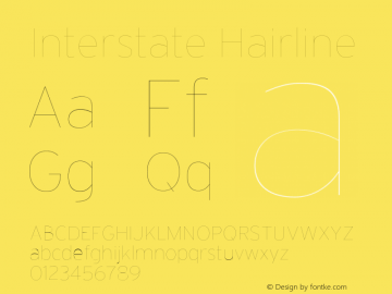 Interstate-Hairline Version 1.100;PS 1.001;hotconv 16.6.51;makeotf.lib2.5.65220;Latin+Cyrillic+Greek;recalibrated Font Sample