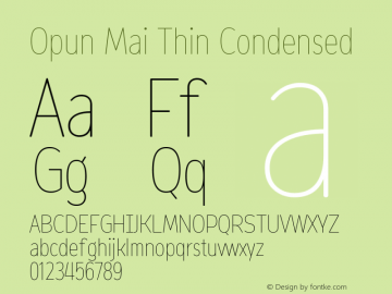 Opun Mai Thin Condensed Version 2.00图片样张