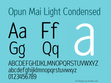 Opun Mai Light Condensed Version 2.00图片样张