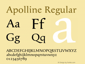 Apolline Regular 001.000 Font Sample