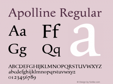 Apolline Regular Version 1.00 Font Sample