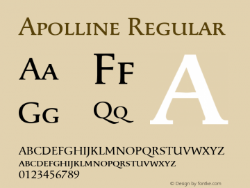 Apolline Regular Version 1.00 Font Sample