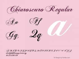 Chiaroscuro Regular 001.000 Font Sample