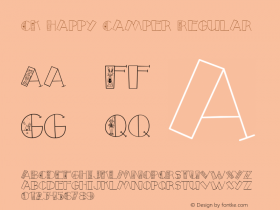 CK Happy Camper Regular Macromedia Fontographer 4.1 9/12/2002图片样张