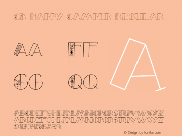 CK Happy Camper Regular Macromedia Fontographer 4.1 9/12/2002 Font Sample
