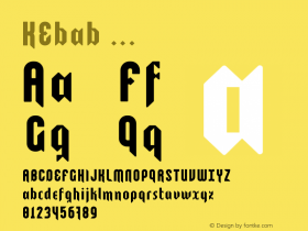 KEbab ... Macromedia Fontographer 4.1 13/04/2003 Font Sample