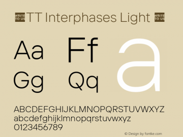 ☠TT Interphases Light Version 1.030TT-Interphases-Light-TTwebKit Font Sample