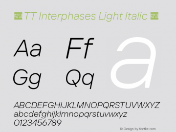 ☠TT Interphases Light Italic Version 1.030TT-Interphases-Light-Italic-TTwebKit图片样张
