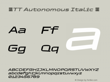 ☠TT Autonomous Italic 1.000.07122020TT-Autonomous-Italic-TTwebKit图片样张